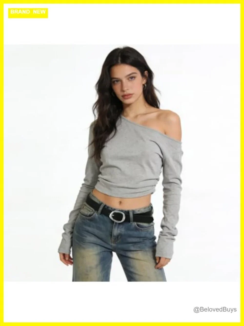 Faux Leather Women's Belt with Liquid Shape Pin Buckle for Jeans Dresses
